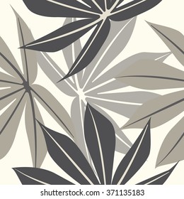 Elegant endless  pattern with tropical leaves can be used for design fabric, linen, tile, wallpaper, cove and more creative ideas.