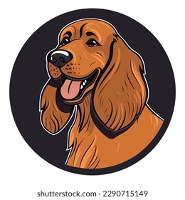 Elegant English Cocker Spaniel Dog Logo Designs for Pet Shop, Vector illustration.