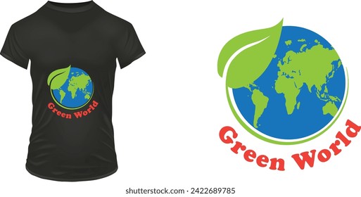Elegant Environmental Earth T-Shirts Design