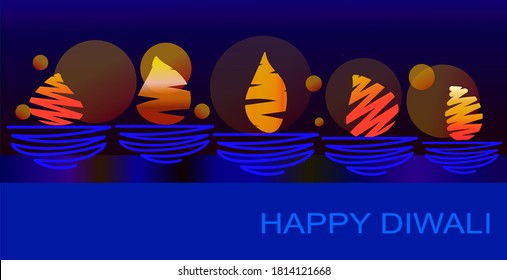 Elegant ethnic simple card for Diwali festival  vector illustration also useful for header, invitation, poster, social media, Festival offers, sale , discount. Design element for holiday celebration. 