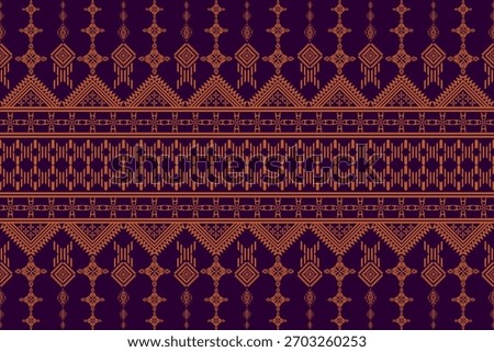 Elegant ethnic textile pattern inspired by Southeast Asian and Middle Eastern motifs in gold tones.