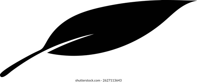 Elegant Eucalyptus Leaf Silhouette Black Design Nature Simplicity