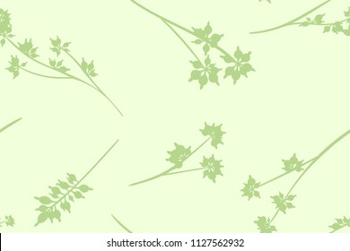 Elegant Eucalyptus Seamless Pattern in Pastel Color Design. Watercolor Style. Vector Leaves, Palm Fern Branches and Herbal Bouquet. Greenery of Rustic Wedding. Eucalyptus Pattern for Decoration, Print