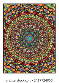 Elegant Euphoria: Colorful Mandala Pattern Background