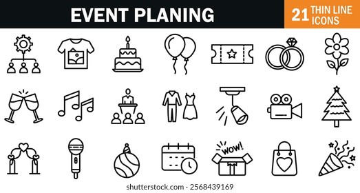 "Elegant Event Planning Icon Representing Coordination and Management of Events and Gatherings"