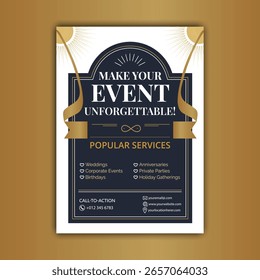 Elegant Event Services Flyer Template Design