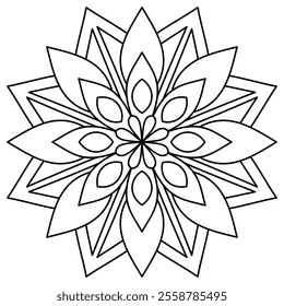 elegant and eye catchy mandala design for coloring book, creative mandala design for tattoo design , wall art
