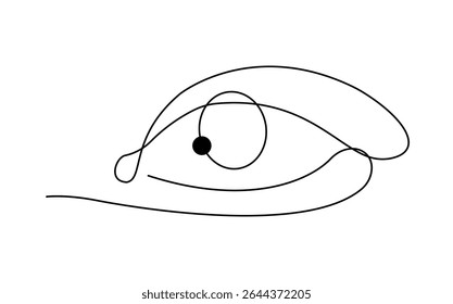 Elegant Eye Line Art Minimalist Drawing Abstract One Line Art Eye Design Simple Visual Graphic