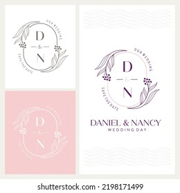 Elegant and eye-catching D and N monogram wedding logo