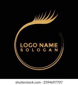 Elegant Eyelash Salon Logo vector illustration 