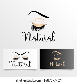 elegant eyelashes logo editable template