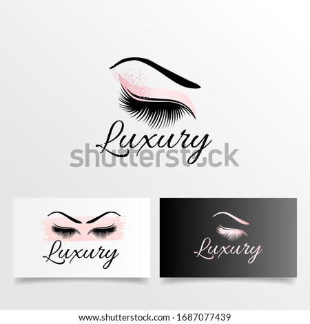 elegant eyelashes logo editable template