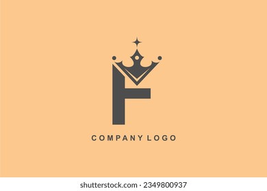 
Elegant F letter logo with crown. Modern royal style. monogram design element. beautiful calligraphy. Emblem for book, company, business, brand, business card, Restaurant, Boutique, Hotel, etc.