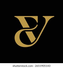 Elegant F Y Monogram Logo  Swirl Intertwined Letter Design