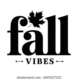 Diseño de tipografía de vibraciones de otoño elegante