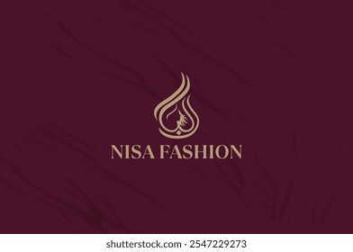 Logotipo elegante de la marca de la moda, diseño de la identidad de la marca de la ropa de lujo, diseño árabe del logotipo de la caligrafía, marca moderna de la boutique, diseño premium elegante del Vector, identidad elegante de la moda, 