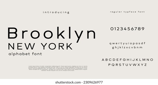 Elegant  Fashion and  Minimal  modern sans serif alphabet font uppercase and number fonts victorian typeface