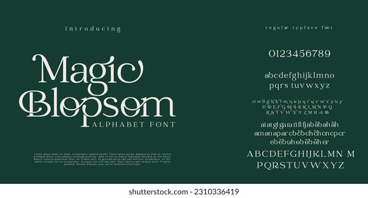 Elegant  Fashion and  Minimal  modern sans serif alphabet font uppercase and number fonts victorian typeface