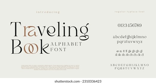 Elegante Mode und minimale moderne Sans Serif-Schrift-Großbuchstaben und Zahlenschriftarten siegreiche Schrift