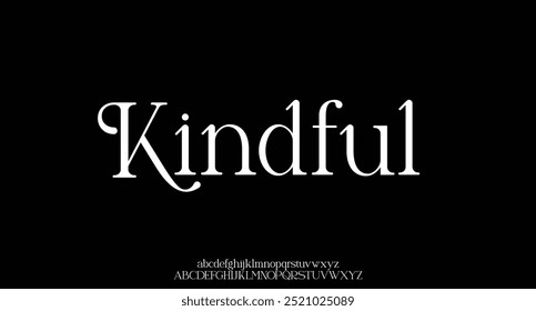 Elegant Fashion and Minimal modern sans serif alphabet font uppercase and number fonts victorian typeface