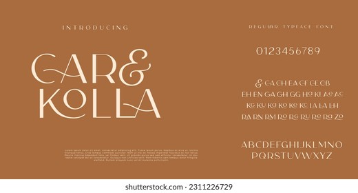 Elegant  Fashion and  Minimal  modern serif alphabet font uppercase and number fonts victorian typeface
