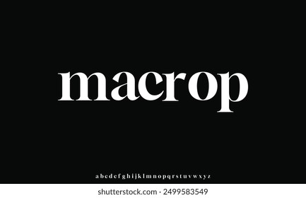 Elegant Fashion and Minimal modern serif alphabet font uppercase and number fonts