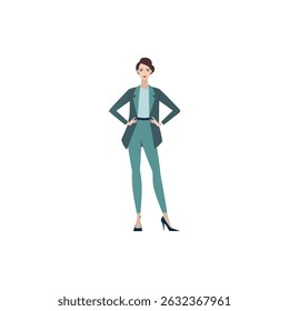 Elegant Fashion Model Illustration in Minimalist Style