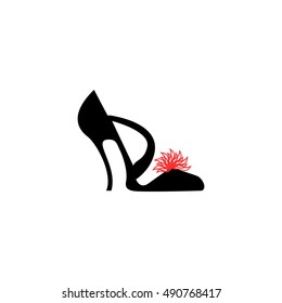 Elegant fashion shoe logo design