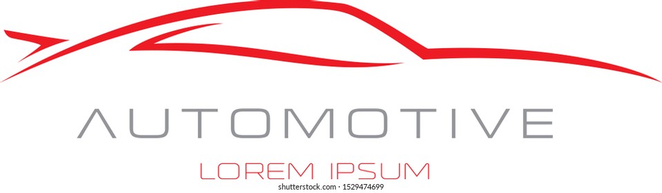 Elegant fast car outline sign for oyur project