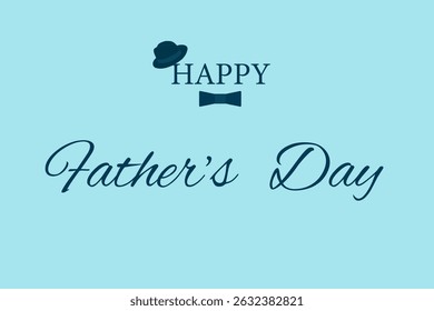 Elegant Father's Day card featuring a hat and bowtie, symbolizing love and honor.