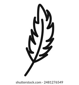 Elegant Feather Icon for Stationery and Calligraphy Resources