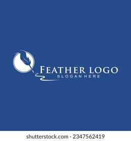 Elegantes Feder-Stift-Vektorlogo