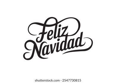 Elegante diseño de caligrafía Feliz Navidad.