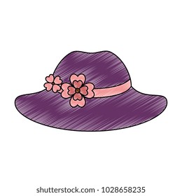 elegant female hat icon