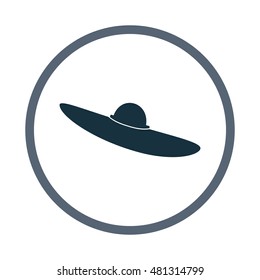 Elegant female hat icon