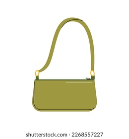 Elegante weibliche Handtasche. Cartoon Frau Handtasche stilvolles Accessoire, moderne modische lässige Tasche. Vektorgrafik