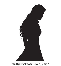 Elegant Female Silhouette Grace and Introspection Defined