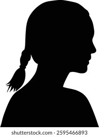 An Elegant female silhouette illustrations in profile, perfect for design, branding, and Women's Day.