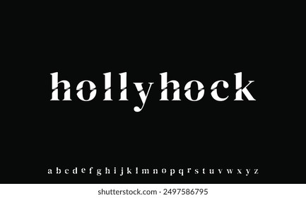 Elegant feminine alphabet display font vector