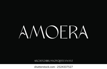 Elegant feminine alphabet display font vector