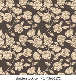 elegant feminine botanical floral seamless modern pattern