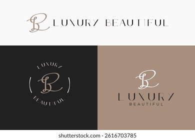 elegant feminine luxury beautiful logo design vector ideas with logotype and hand drawn styles