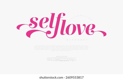 Elegant Feminine Script Font Vector for Branding Wedding and Beauty Design