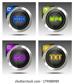	Elegant file type icon set for creative design