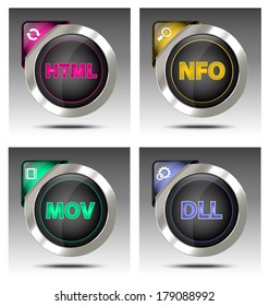 	Elegant file type icon set for creative design