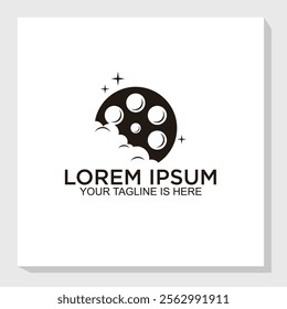 elegant film logo design concept, movie logo vintage design vector
