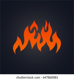 elegant fire with red gradient flame and dark background