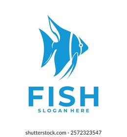 Elegant Fish logo vector template. Fish store logo design