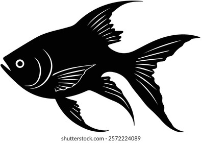 Elegant Fish Silhouette - Aquatic Art