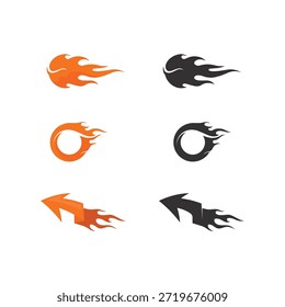 Elegante logotipo de símbolo de llama con curvas de fuego suaves para Premium Business Branding